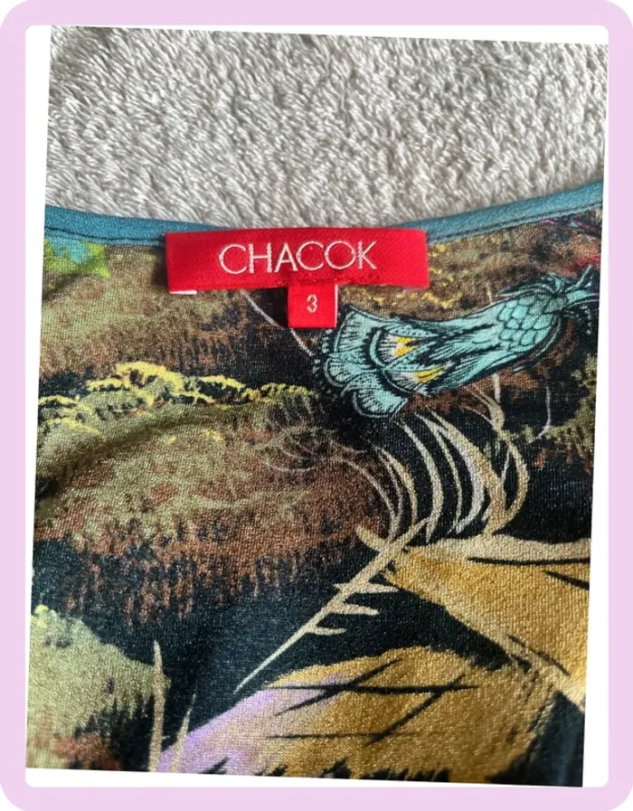 Robe longue bretelles Chacok - Taille 3 + foulard assorti - photo numéro 5
