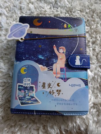 Carnet / journal kawaii 3D thème espace – “Starlight Dream” 