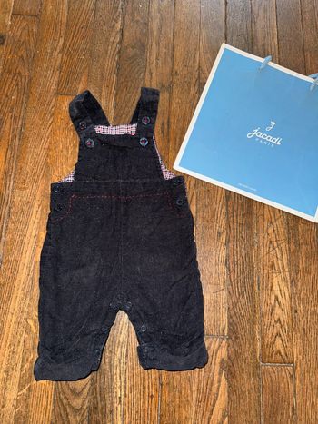 Salopette velour Jacadi 1 mois