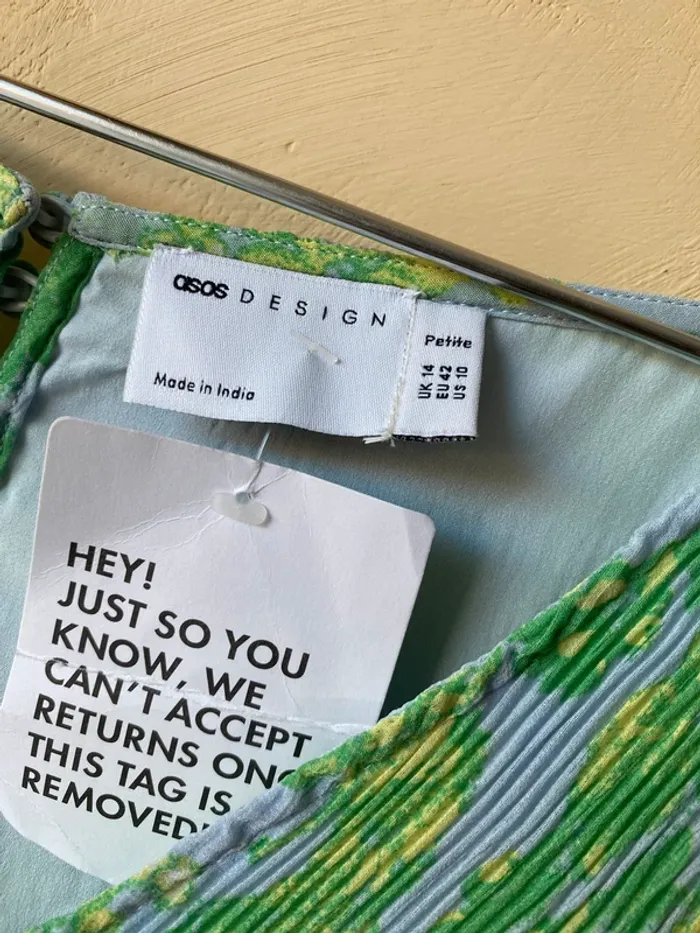 Robe midi à motifs tons verts Asos 42 neuve - photo numéro 8