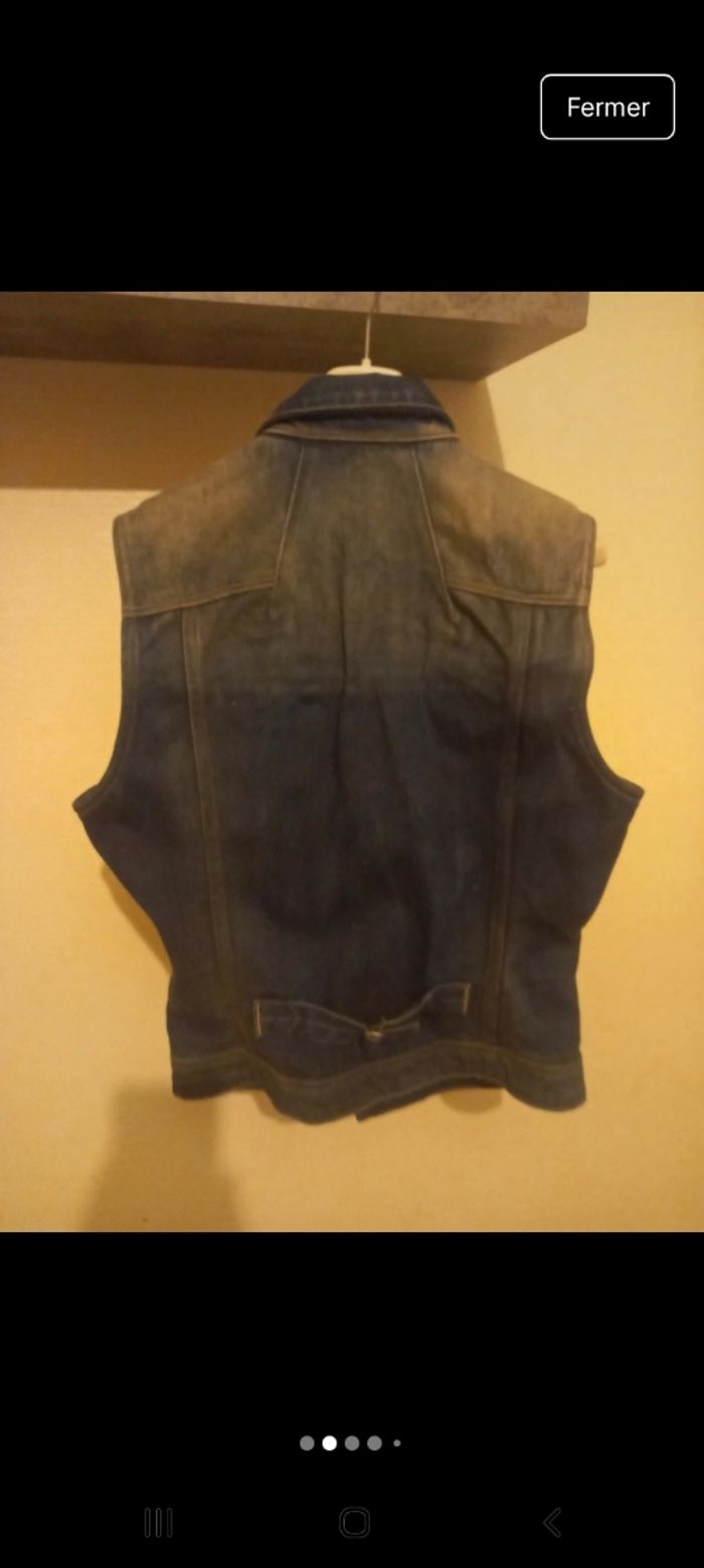 Veste en.jean.sans.manche gstar - photo numéro 2