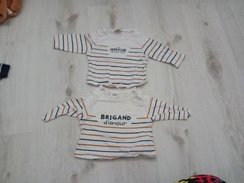 Lot de 2 tee-shirt manche longue 3 mois