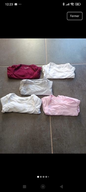 Lot de 5 bodys fille 