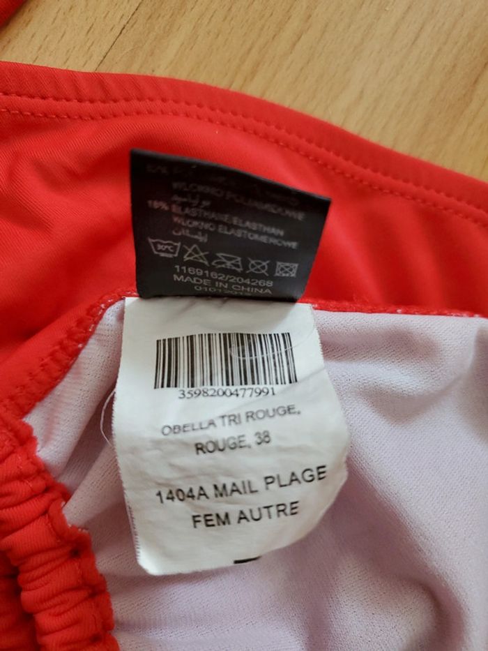 Maillot de bain rouge T38 - photo numéro 3