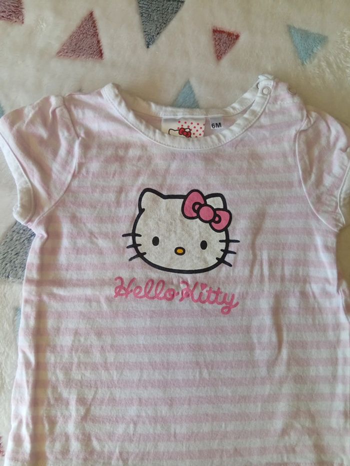 T-shirt à rayures Hello Kitty - photo numéro 2