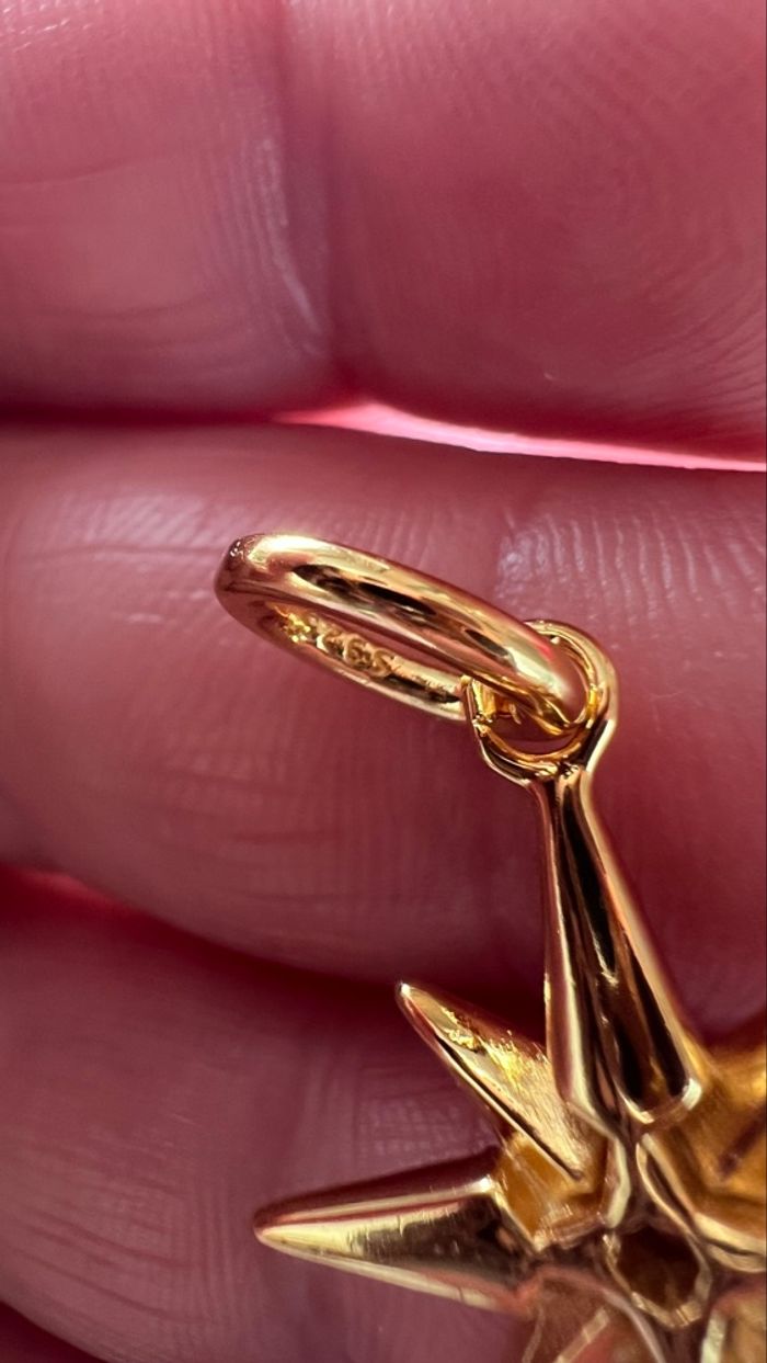 Charm jolie étoile polaire dorée rempli de strass - photo numéro 8