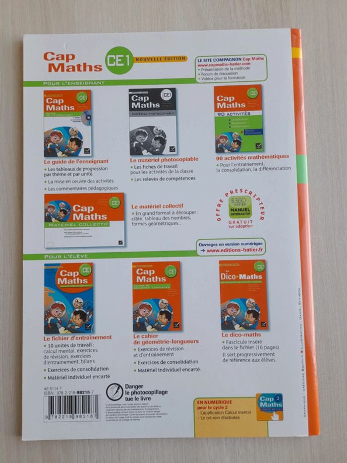 Cahier de Géométrie Longueurs Cap Maths CE1 neuf - photo numéro 2