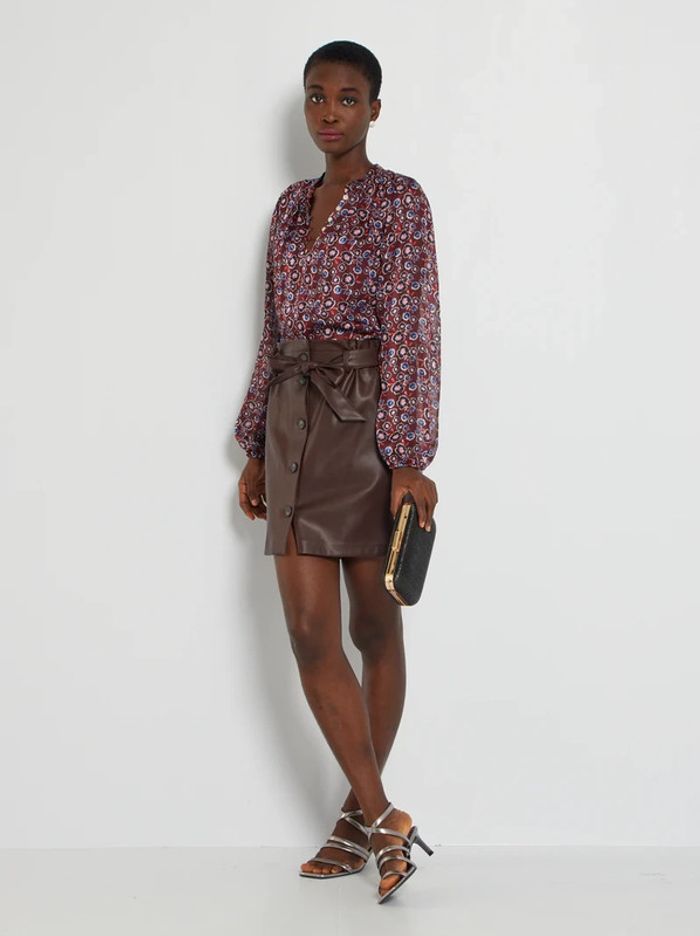 🌷 Blouse fleurie - bordeaux - Taille XS - Kiabi 🌷 - photo numéro 5