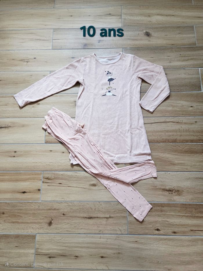 Chemise de nuit et legging hiver 10 ans