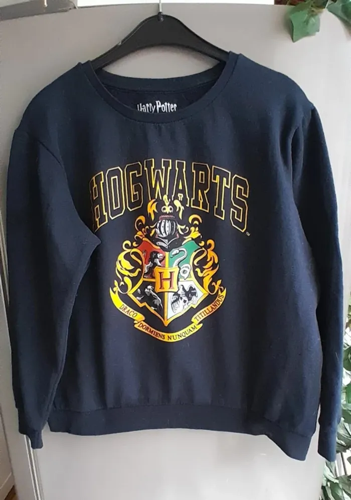 Sweat Harry Potter, bleu marine, imprimé, taille L