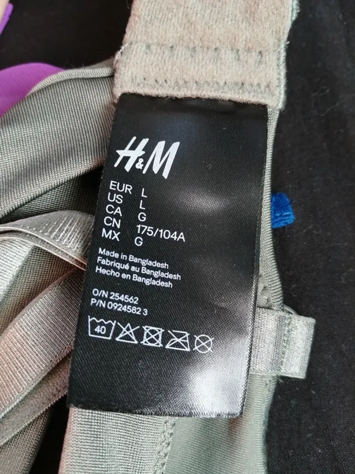 Soutien-gorge kaki sans armature / H&M / (L) - photo numéro 3