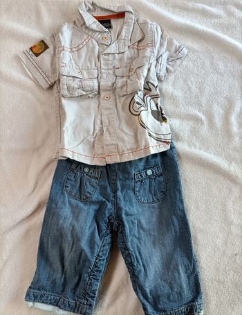 Ensemble chemise manches courtes + jean 6 mois - Next