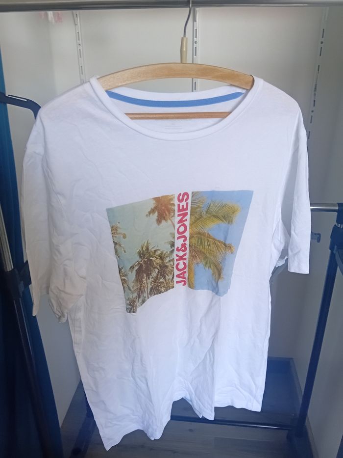 T shirt manches courtes Jack & Jones palmiers