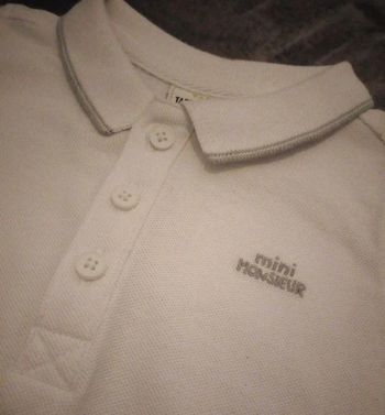 polo blanc tape a l'oeil