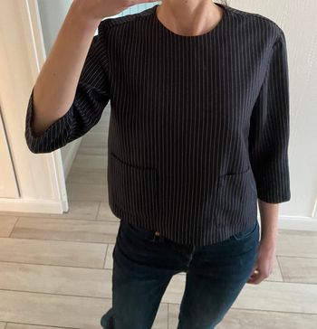 Jolie blouse marine rayée Monoprix 36
