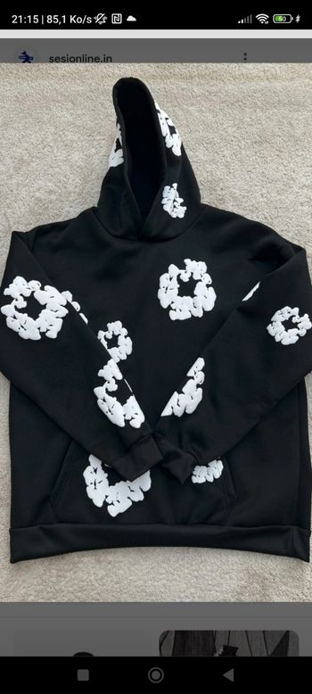 Pulls denim tears black hoodie taille XL