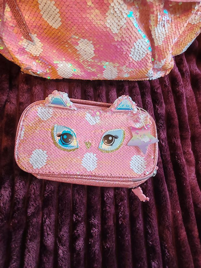 Sac à dos et trousse sequins neuf - photo numéro 2