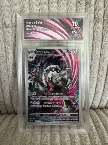 Carte Pokémon Ixon de Galar AR 245/217 ME2.5 Héros Transcendants FR grader 10 collect aura 