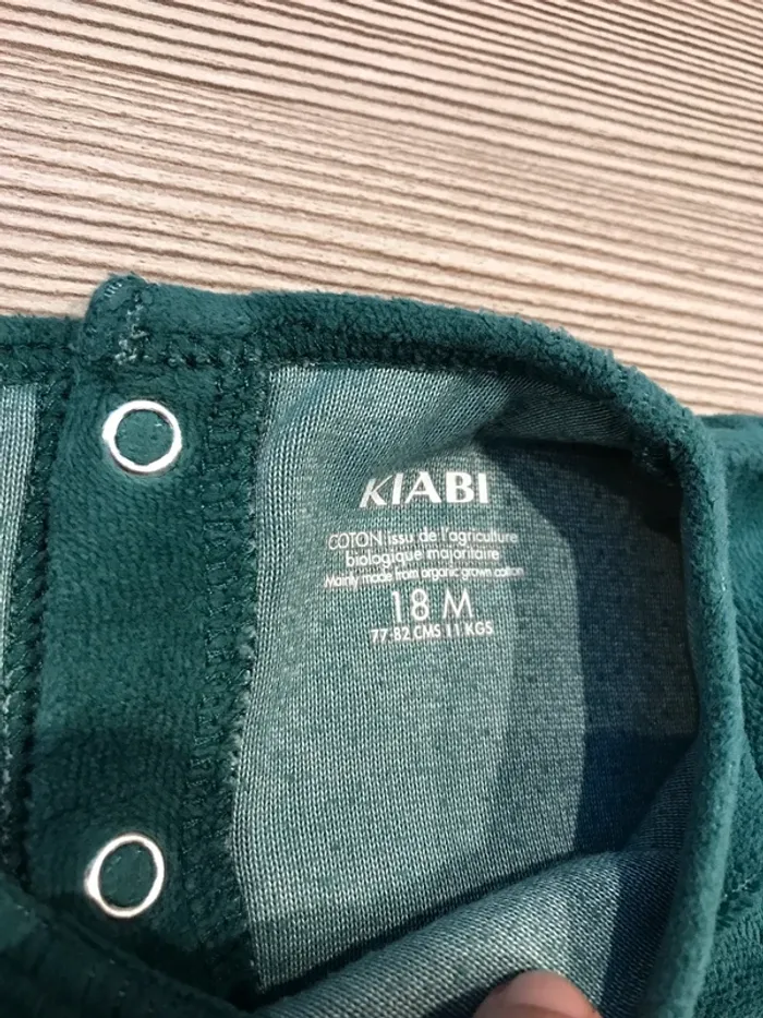 Pyjama vert foncé renard sportif Kiabi 18 mois 🦊 - photo numéro 6