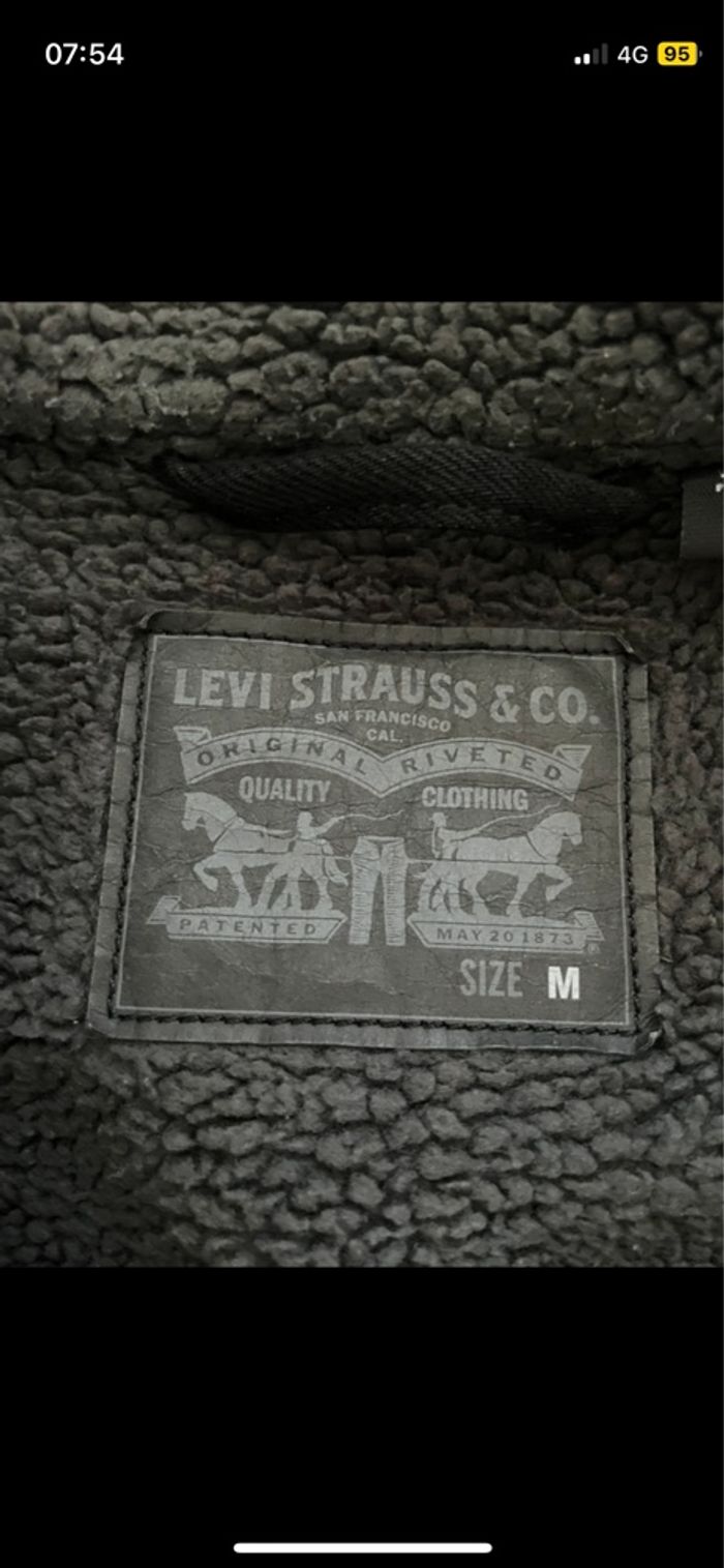 Veste trucker sherpa relaxed taille M Levi’s - photo numéro 2