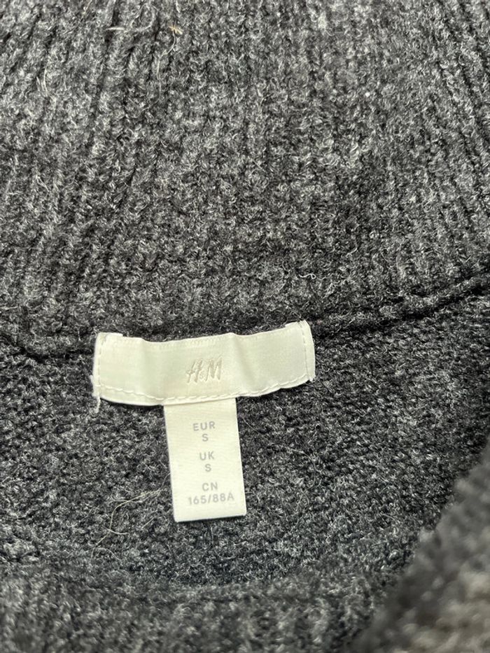 Pull gris foncé laine S - photo numéro 3