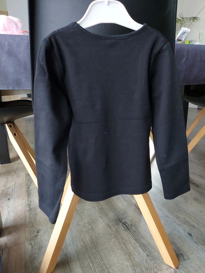 Tee-shirt manches longues noir 5 ans - photo numéro 9