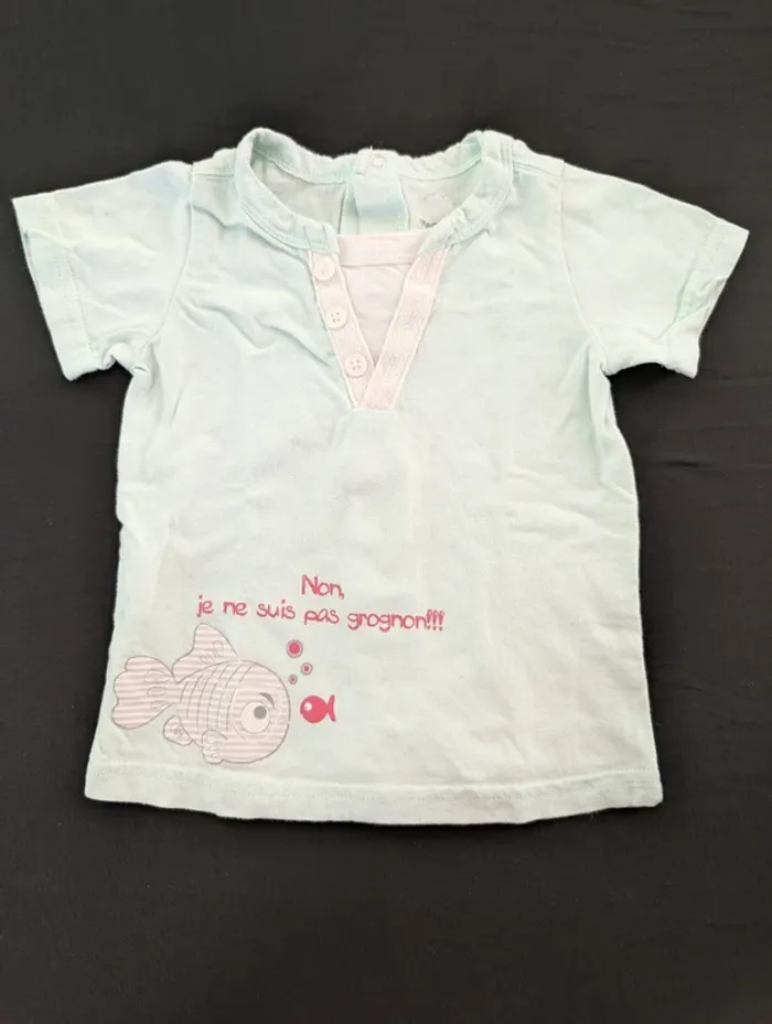 T-shirt manches courtes poisson grognon