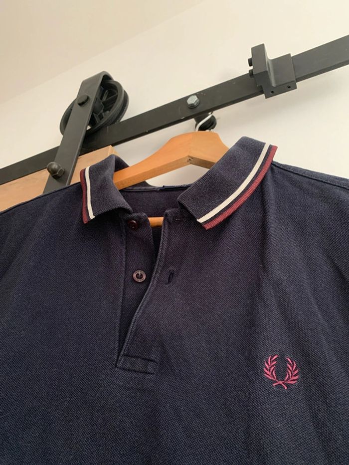 Polo Fred Perry noire bordeau - photo numéro 2