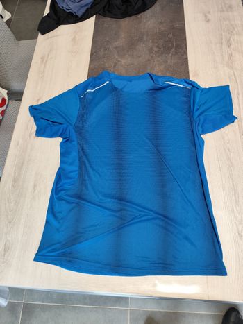 t-shirt sport bleu homme polyester Kiprun taille XL