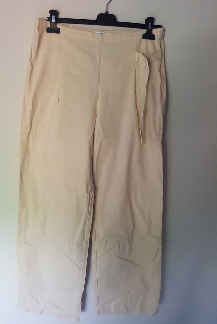 Superbe pantalon crème taille 38 mango neuf - photo numéro 2