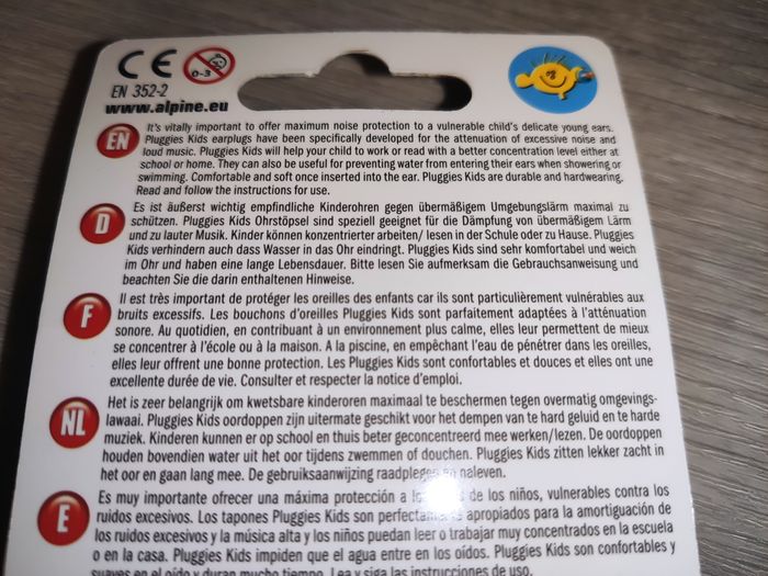 Alpine Pluggies Kids bouchons d'oreilles enfants - neufs - photo numéro 3