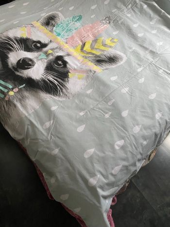 Parure lit une personne 3 pièces raton laveur Meiko la redoute intérieurs