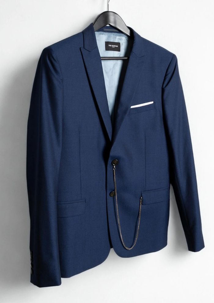 Veste blazer costume bleu marine • Blue navy suit blazer jacket The Kooples Taille 48 (M) - photo numéro 2