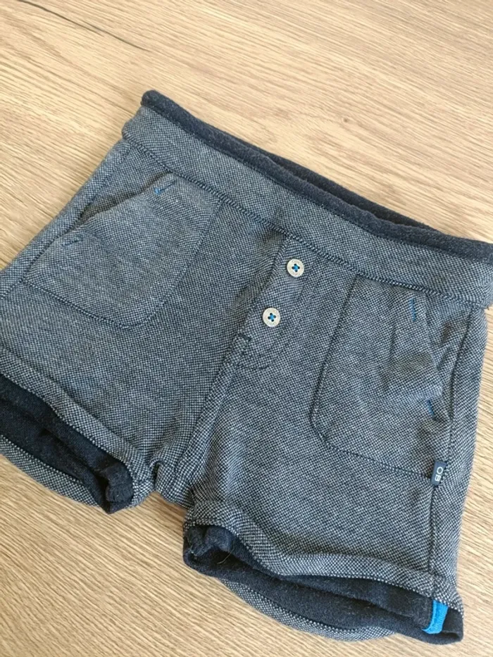 Short bleu chiné - 6 mois- obaïbi