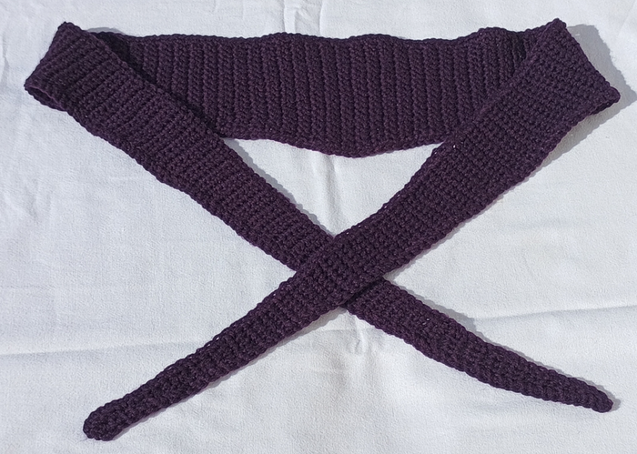 Écharpe "PURPLE" fait main au crochet style Sophie Scarf - photo numéro 3
