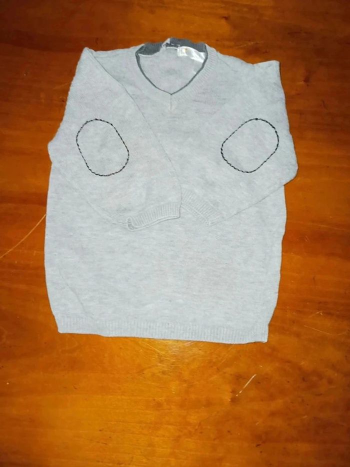 Pull gris 3 mois kitchoun