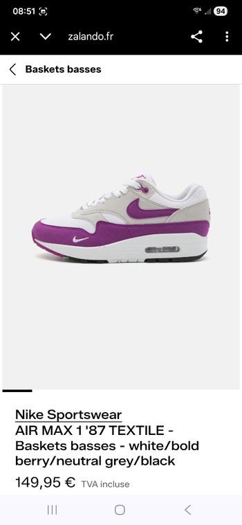 Nike air max 1 87 Blod Berry