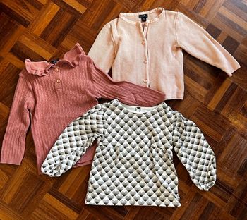 Pull chemisier gilet fille