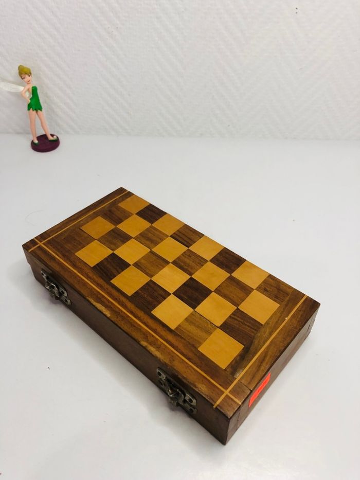Plateau échiquier pliable de voyage en bois (sans les pions) - photo numéro 6