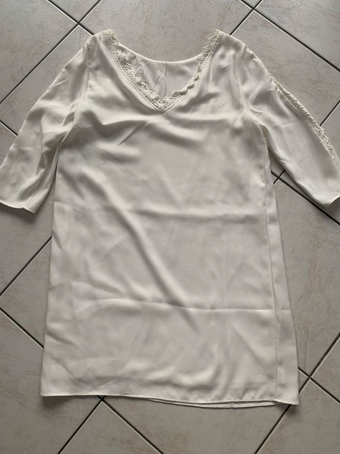 Robe fluide blanc cassé