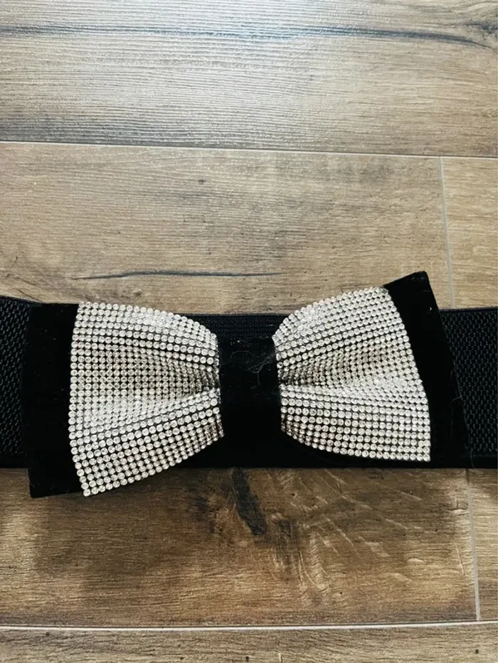 Ceinture extensible noir et argentée - photo numéro 2