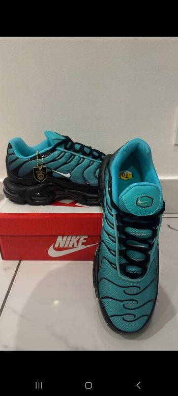 TN Nike air max plus / Black - water / Green - White