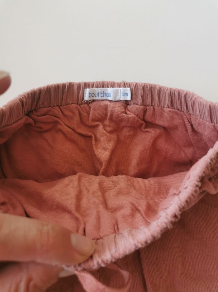 Lot de 3 articles bébé fille 12mois(2 pantalons + 1 bodie)en très bon état sergent major, boutchou - photo numéro 3