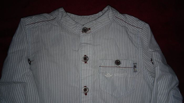 Chemise manches longues rayé 6 mois garçon sergent major - photo numéro 2