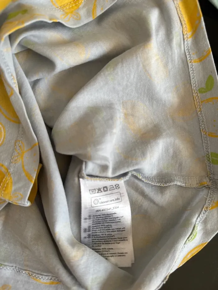 👚 T-shirt citron- fille -5 ans -110-116 cm - lupilu-très bon état - photo numéro 9
