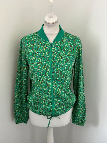 Blouson zippé vert à motif Promod S
