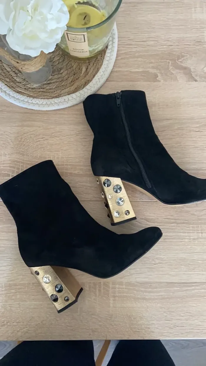 Bottes Cuir Swarovski