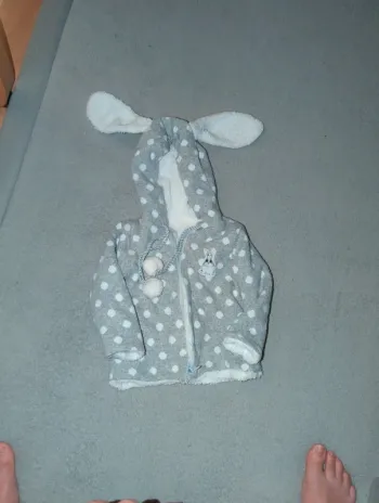 Veste polaire lapin 6/9 mois