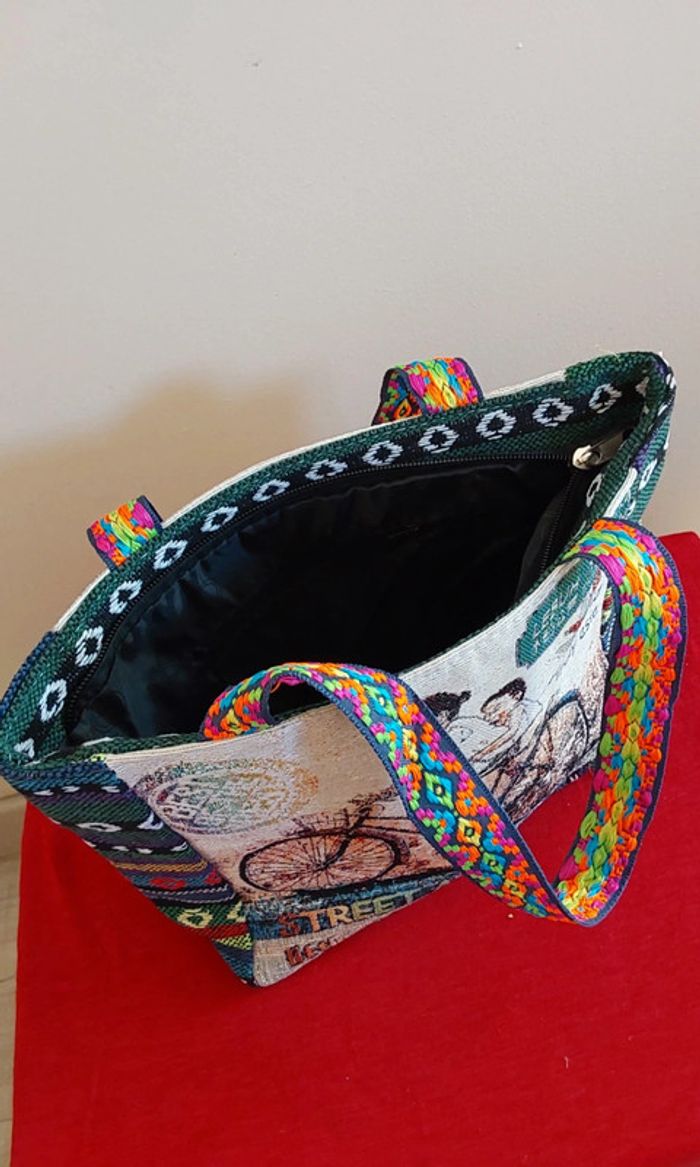 Joli sac vintage neuf en tapisserie - photo numéro 4