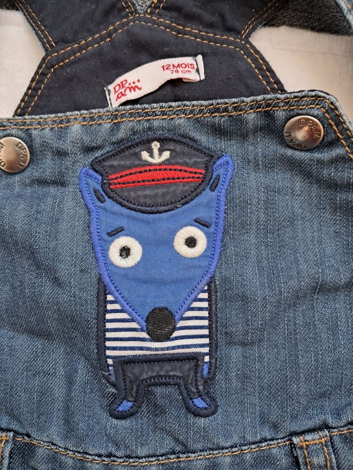 Salopette en jeans taille 12mois 74cm - photo numéro 4